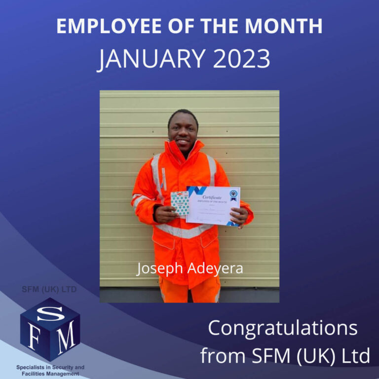 Joseph was employee of the month January 2023