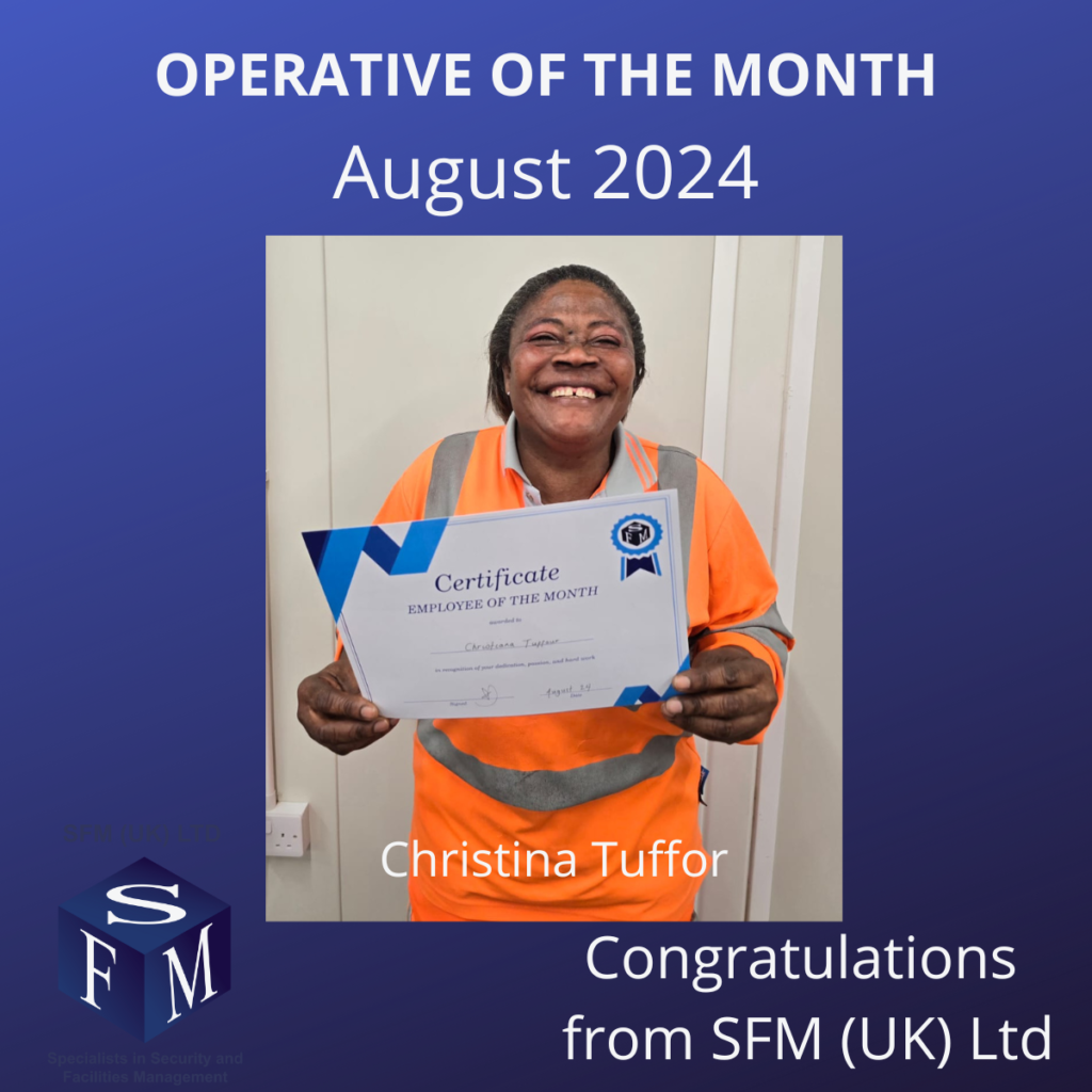 Christina Tuffor- Operative of Month SFM - aug24